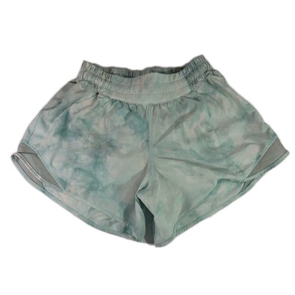 Lululemon Women's Hotty Hot Shorts 4" Low Rise Lined Diamond Dye Sz 4 - Picture 3 of 7